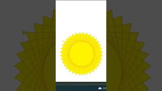 Draw Sun 🌞 Using Python Turtle | #shorts #shortvideo #short #python #pythonturtle