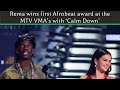 Rema wins the inaugural Afrobeat award at the MTV VMA’s with Calm Down