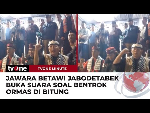 Bentrok Ormas di Bitung, Jawara Betawi Desak Polisi Bubarkan Laskar Manguni tvOne Minute