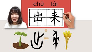 #newhsk1 _出来/出來/chulai/(come out)How to Pronounce/Say/Write Chinese Vocabulary/Character/Radical