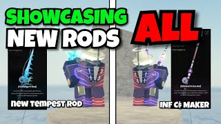 SHOWCASING EVERY *NEW* RODS (they are OP).. | Roblox Fisch