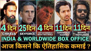 Chhava 3rd Day Box Office Collection| Sky Force| Captain America Brave New World| Vicky K| Rashmika