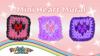 Mini Heart Mural Rainbow Loom Tutorial by Michelle | Intermediate Design