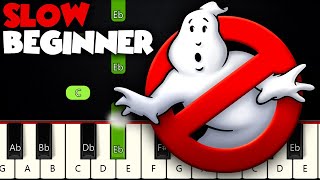 Ghostbusters! Theme Song SLOW BEGINNER PIANO TUTORIAL + SHEET MUSIC by Betacustic