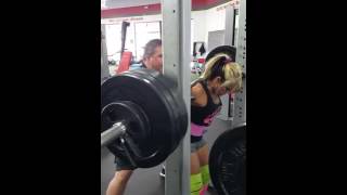100lbs 52 year old woman does 275lb squat