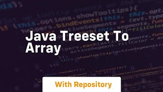 java treeset to array