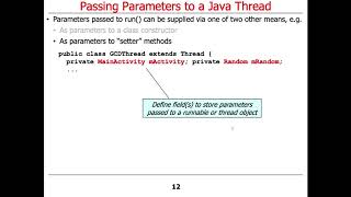 Java Threads: Passing Parameters to a Thread