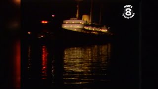 San Diegans try to catch a glimpse of Queen Elizabeth, HMY Britannia on 1983 trip