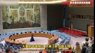 中国网红挤满了联合国大楼 Chinese Internet celebrities crowd the UN building #中国 #China #网红 #celebrity #联合国 #UN