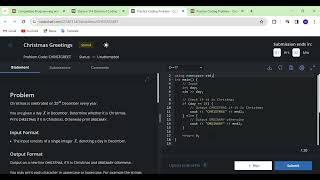 Christmas Greetings CodeChef Solution Starters 114 Division 4