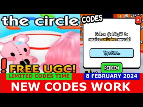 *NEW UPDATE REWARDS CODES* [FREE UGC] the circle game ROBLOX LIMITED CODES TIME 02/08/2024