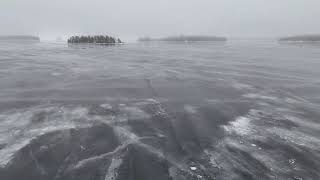 Drone flight over a frozen lake in Northern Ontario. #djimini4pro #nature #frozen #winter