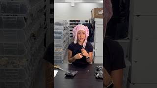 unboxing our satin bonnets for the first time 👀🤸 #smallbusiness #newproduct #unboxingvideo