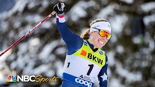 USA's Rosie Brennan wins first career cross-country World Cup race at Davos | NBC Sports