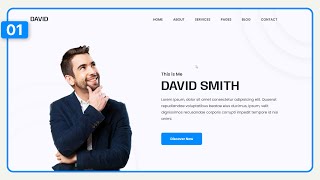 #1 Responsive Portfolio Website Using Html, Css & Javascript With Source Code | Crown Coder