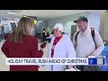 holiday travel rush at newark airport on christmas eve