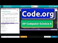 Code.org Lesson 8.4 Mutator Methods | Tutorial with Answers | Unit 2 Computer Science A (CSA)