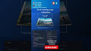 Book Turning Page Animation using HTML CSS: ⚠️ Source Code in description⚠️ #css #html #cssanimation