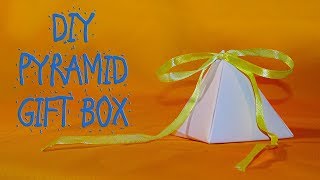 DIY CARDBOARD PYRAMID GIFT BOX