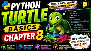 Python Turtle Chapter 8 🔥 Patterns & Designs in Hindi | Advanced Turtle Graphics#coding #python
