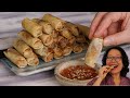 Mini Fried Spring Rolls With Shrimp & Chicken, Crispy, Easy, Quick to prepare in advance