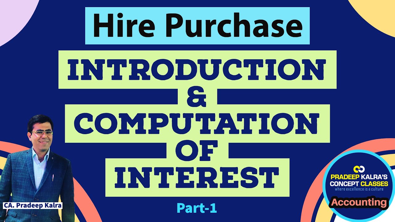 Hire Purchase | Part-1 | Q1-3 | Accounting In The Books Of Hire ...