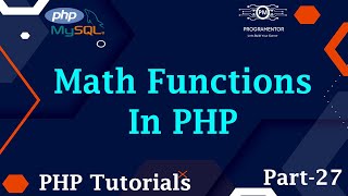 27 | Math Functions In PHP | PHP Math Functions | PHP Functions | Learn PHP | PHP (Hindi/Urdu)