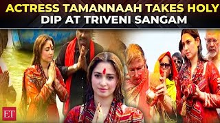 Maha Kumbh 2025: Actress Tamannaah Bhatia takes holy dip at Triveni Sangam