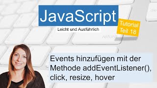 addEventListener, JavaScript Tutorial German Part 18
