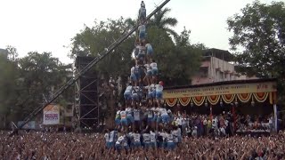 Jai Jawan govinda pathak human pyramid in Thane Dahi Handi 2014 celebration