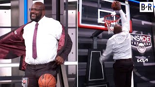 Shaq Proves to Chuck \u0026 Kenny That He Can Still Dunk 😂 | Inside the NBA