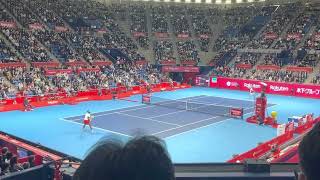 Taylor Fritz vs Frances Tiafoe : set point from court level view | Rakuten Japan Open Final