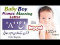 Islamic Baby Boy Names Starting with A,E,I,U 'ع' in Urdu/Hindi/English Meaning | ladkon ke naam