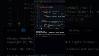 Java Program to check numbers odd or even. #java #programming #tutorial #coding #developer #shorts