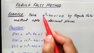 Method of False Position | Part 2 | Numerical Methods