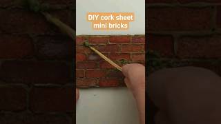 the BEST mini bricks #dollhouseminiatures #minibricks #miniature #diorama #diy #craft #cork #brick