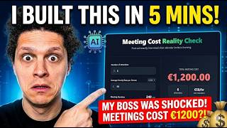 I Built a Meeting Cost Calculator in 5 Minutes… My Boss Was Shocked (AI Productivity Tool)
