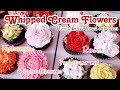 Full Blooms Cupcakes \\ How to make  Floral Cupcakes Using Whipped Cream