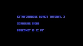 Bukkit Tutorial 2 Scrolling signs