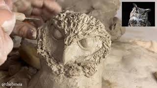 Owl sculpture (time lapse)