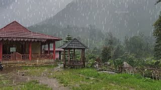 Rain in the beautiful and cool countryside||beautiful and calming atmosphere