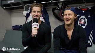 DAMON SEVERSON \u0026 ADAM BOQVIST Guest Star in CBJ Today Before Game at Montreal | CBJ Today (3/12/24)