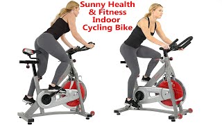 Sunny Health & Fitness Indoor Cycling Bike with 40 LB Flywheel and Dual Felt Resistance