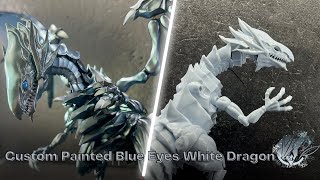 Custom painted figure rise standard blue eyes white dragon