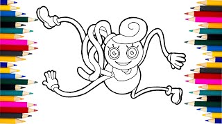 Mommy Long Legs Coloring Pages - How to draw Mommy Long Legs - Poppy Playtime Coloring