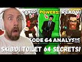 SECRET AGENT POWERS & BIG BATTLE!? - SKIBIDI TOILET 64 ALL Easter Egg Analysis Theory (REACTION!!!)