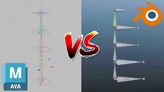 Blender vs Maya | Building a Spine Rig using Spline IK Handle