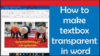How to make textbox transparent in word - Creating See-through Text Boxes in Microsoft Word