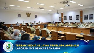 TERBAIK KEDUA SE JAWA TIMUR, KPK APRESIASI LAPORAN MCP PEMKAB SAMPANG