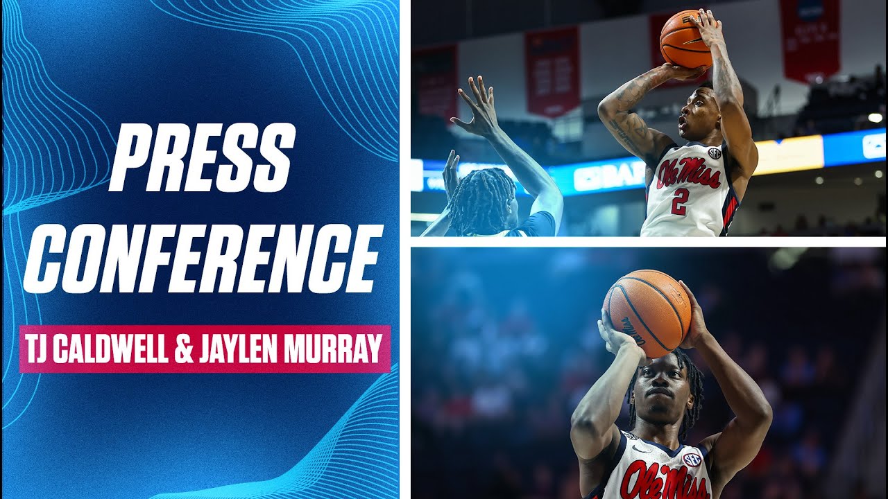 PRESSER | Jaylen Murray & TJ Caldwell-Ole Miss Men's Basketball Defeats ...